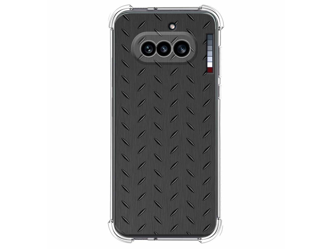 Capa Tumundosmartphone De Silicone À Prova De Choque Para Nothing Phone 4a 5g Design Metálico Com Desenho Animado