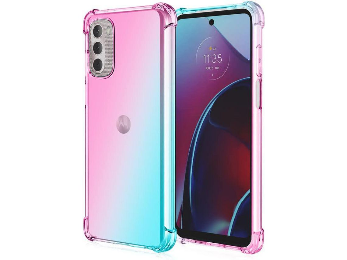 Caneta Stylus Gradiente Antiarranhões Proteção para Moto G Stylus HONGWE. Textura Macia Anti-Choque Transparente