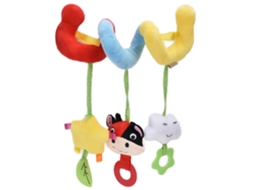 Brinquedo Espiral para Berço e Carrinho de Bebê, Brinquedo de Pelúcia para Pendurar para Bebês