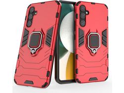 Capa para Samsung Galaxy A34 5G HONGWE. Anti-Choque com Anel de Suporte Vermelho