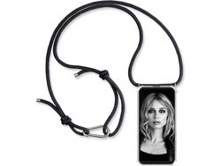 Correia Mosquetão para Samsung Galaxy S8+/S8 HONGWE. Preto