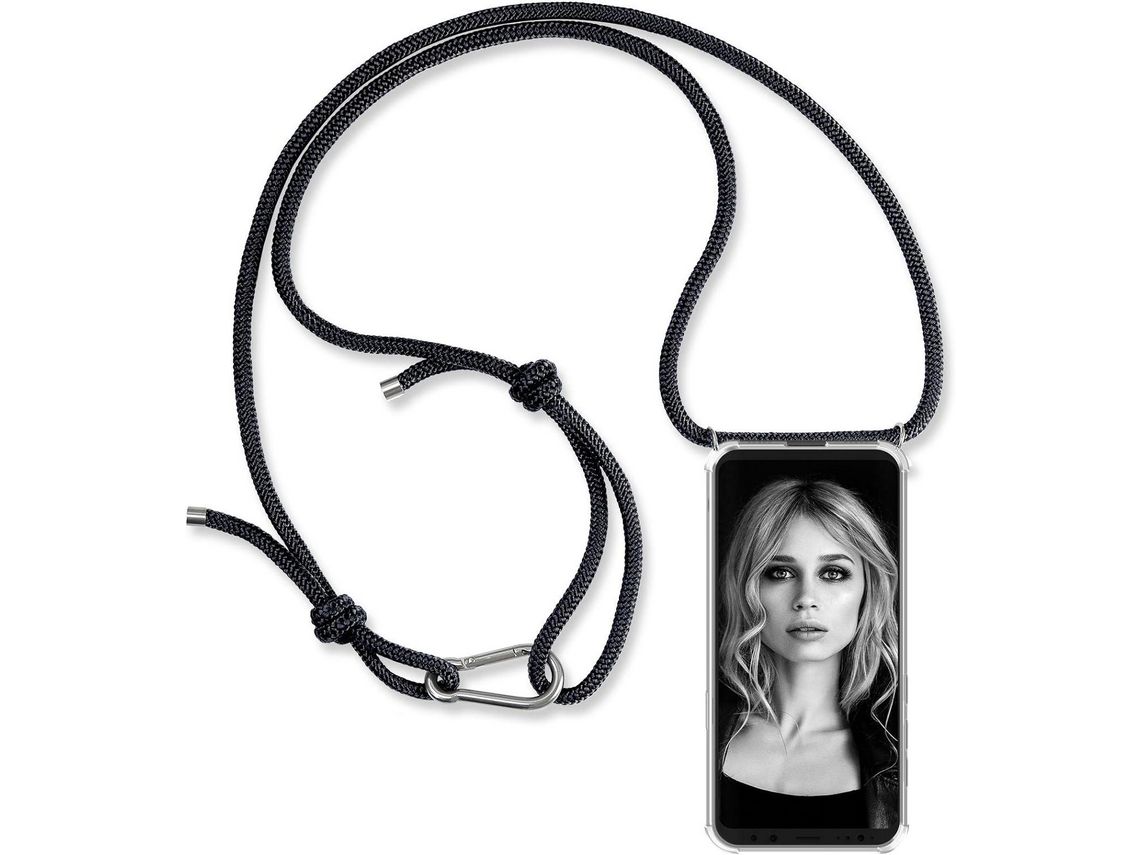 Correia Mosquetão para Samsung Galaxy S8+/S8 HONGWE. Preto