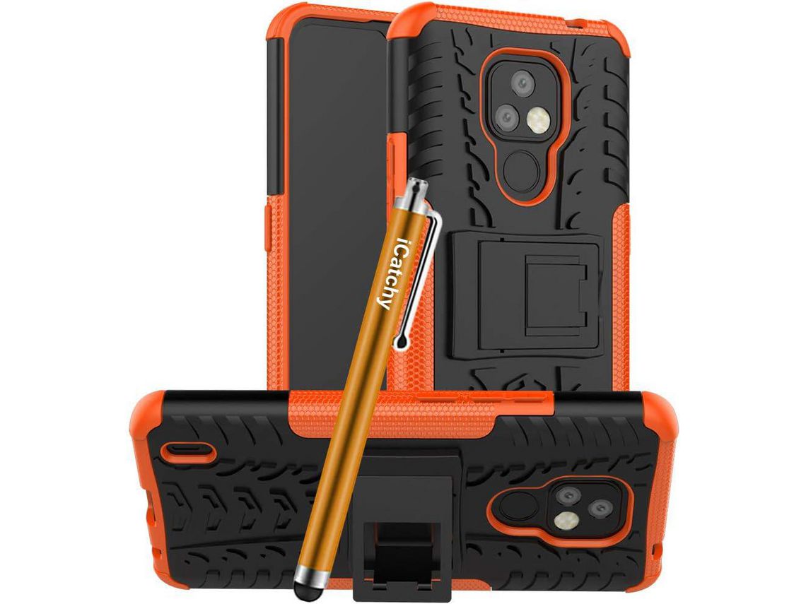 Capa para Moto E7 HONGWE. Laranja