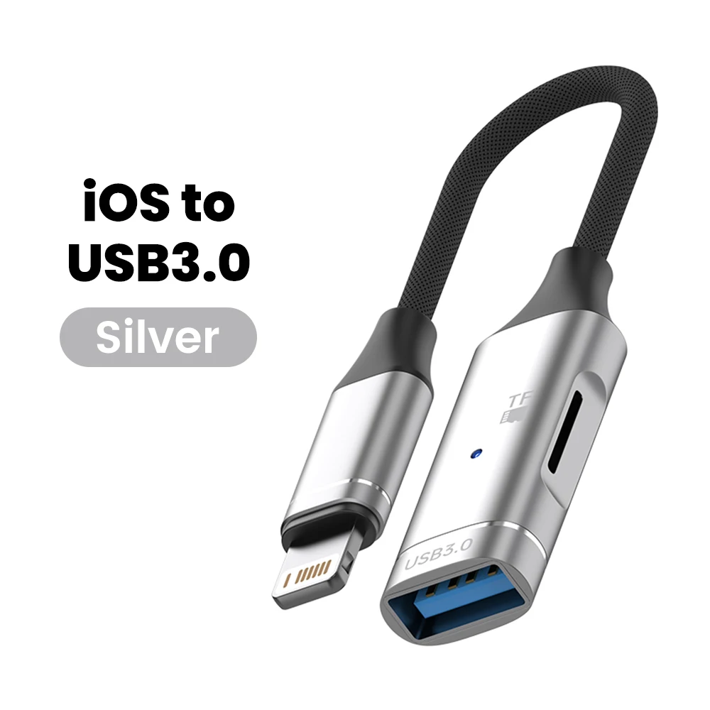 Adaptador Elough 2 em 1 Usb c para Usb 3.0 Otg, Leitor de Cartões para Celular para Dispositivo Móvel, Leitor de Cartões Tf AQUAFORGE