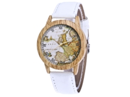 Reloj De Pulsera Casual De Cuarzo Con Correa De Denim Simple Y Moderno Blanco Para Hombre Y Mujer