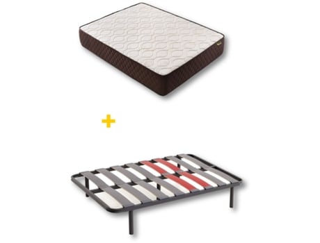 Pack Colchão e Base de Cama DESCANSIN Alta Firmeza e Silencioso (120 x 180 cm)