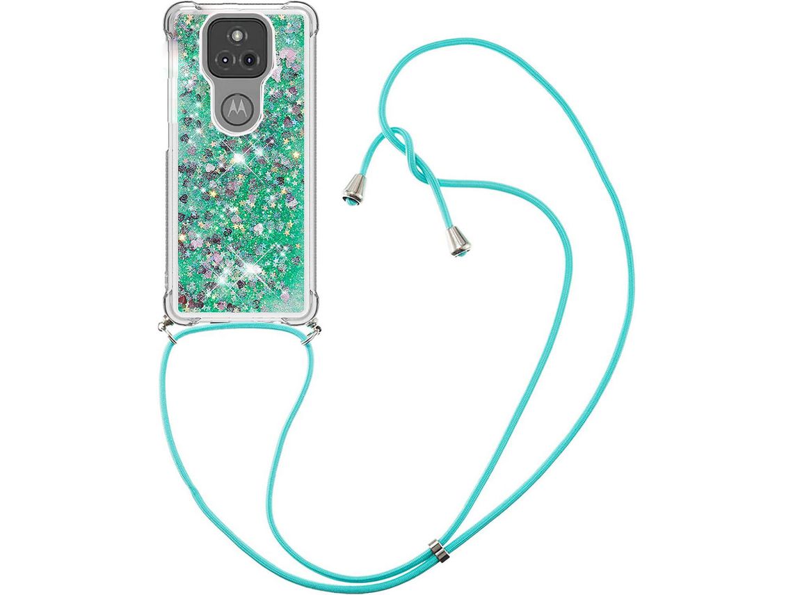 Correia Colar Líquido Brilhante para Moto G Play HONGWE. Anti-Choque Transparente