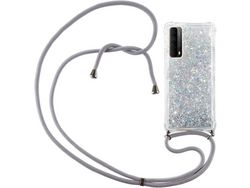 Correia Colar Líquido Brilhante para Huawei P Smart 2021 HONGWE. Transparente