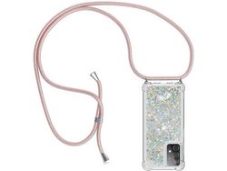 Correia Colar Líquido Brilhante Areia para Samsung Galaxy A52/A52 5G HONGWE. Transparente