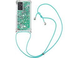 Correia Colar Líquido Brilhante Areia para Samsung Galaxy A82 5G HONGWE. Transparente