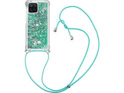 Correia Colar Líquido Brilhante Areia para Samsung Galaxy A12 5G HONGWE. Transparente