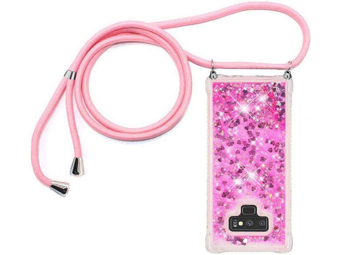 Correia Colar Líquido Brilhante Areia para Samsung Galaxy Note HONGWE. Transparente