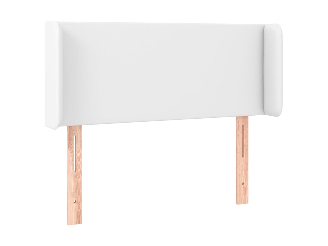 Cabeceira de Cama com Abas 83x16x78/88 cm Couro Artificial Branco MAISON EXCLUSIVE
