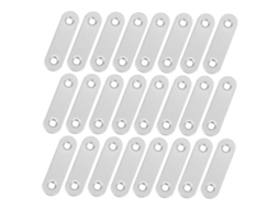 Conjunto de 40 Suportes Angulares Planos em Aço Inoxidável com Conectores Reforçados para Furos Retos, Suportes Robustos. SFUSHOS