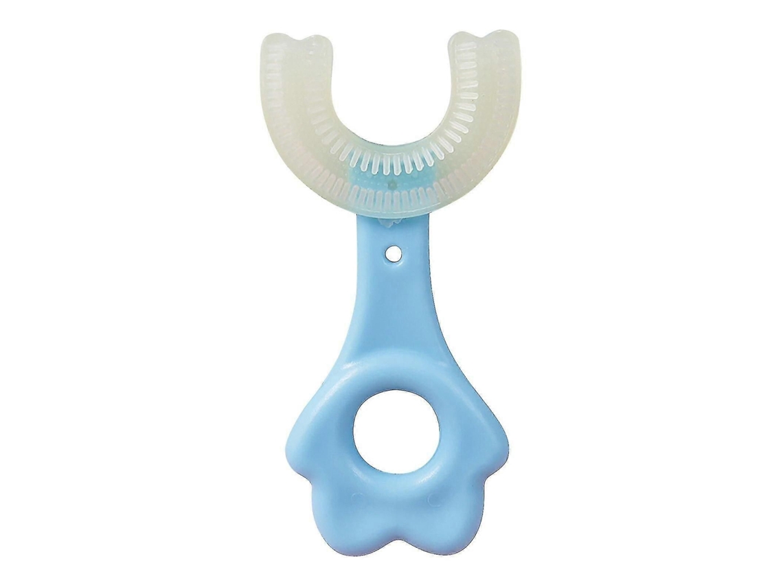 1pc Escova de Dentes em Forma U 360 Graus Bebê Silicone Macio GOKOCO