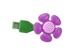 Laxiscreed Difusor De Aromas Com Forma De Flor, Usb E Umidificador De Ar, Cor Roxa