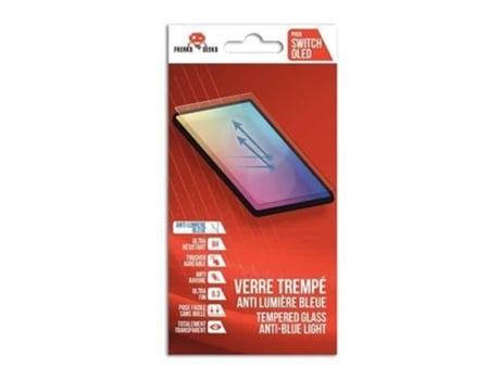 FREAKS AND GEEKS Protetor de Tela de Vidro Temperado com Luz Azul Anti-Reflexo para Nintendo Switch Oled Transparente