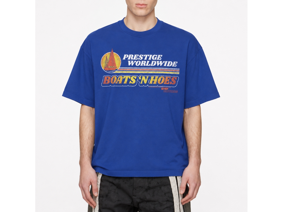 Rockinstone Step Brothers Movie Prestige Worldwide Solid Royal Adult T-shirt Size:m