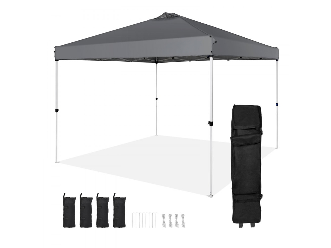 Pavilhão Pop Up 10x10 Pés Com Estrutura Reforçada, Proteção Uv 50 E Impermeável Tekmaquinas
