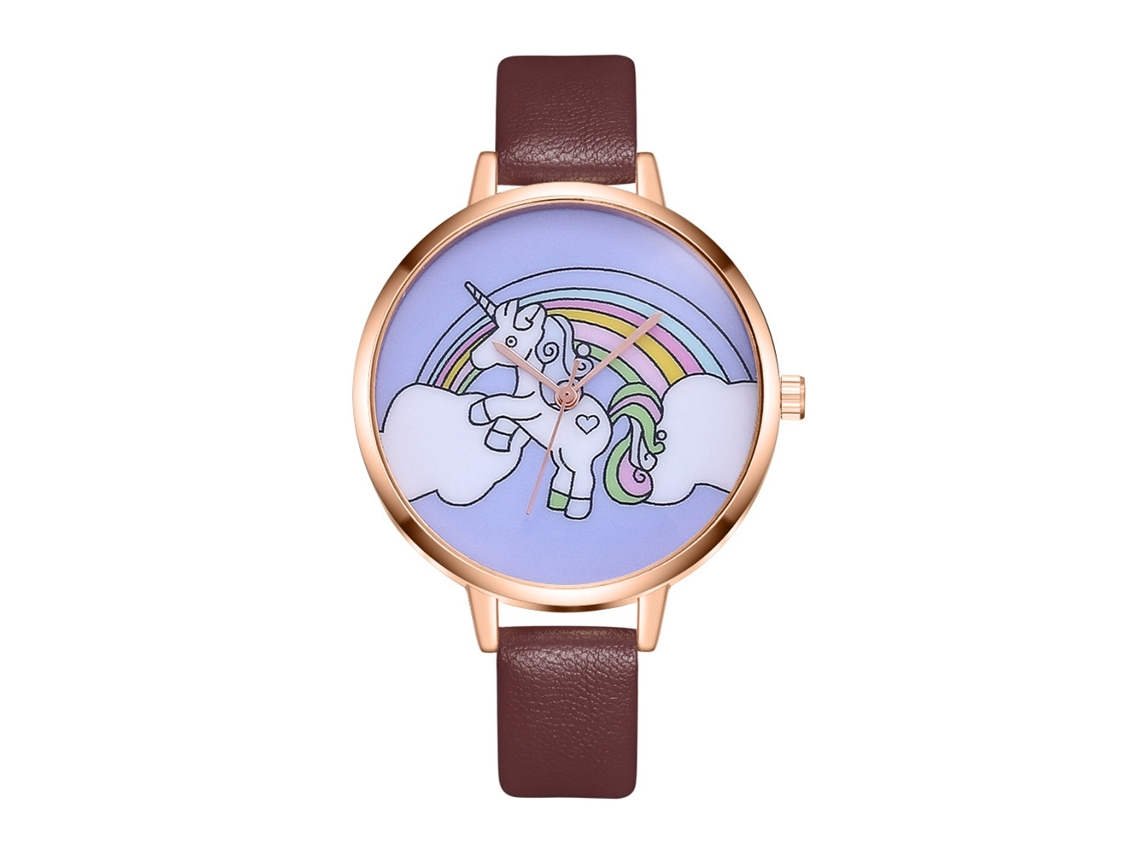 Relógio Analógico Feminino Simples de Quartzo com Pulseira de Couro Pu Zhoulianfa (preto)
