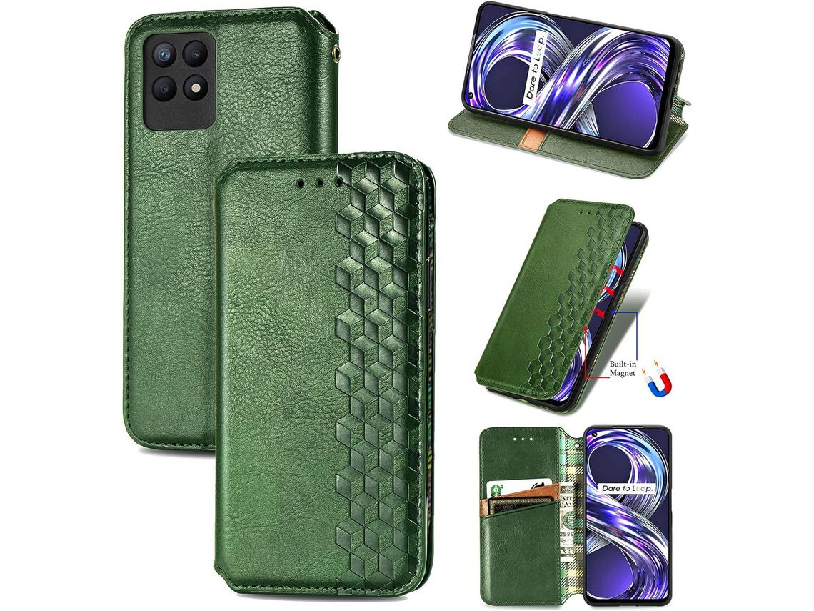 Capa Fólio para Realme 8I HONGWE. Multicor