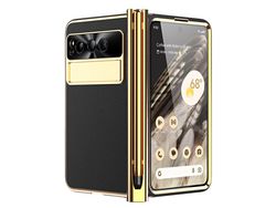 Capa para Google Pixel Fold Pele Sintética Magnética Preto