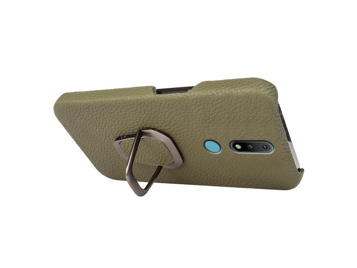 Capa para Nokia 2.4 Pele Sintética Anti-Riscos Verde