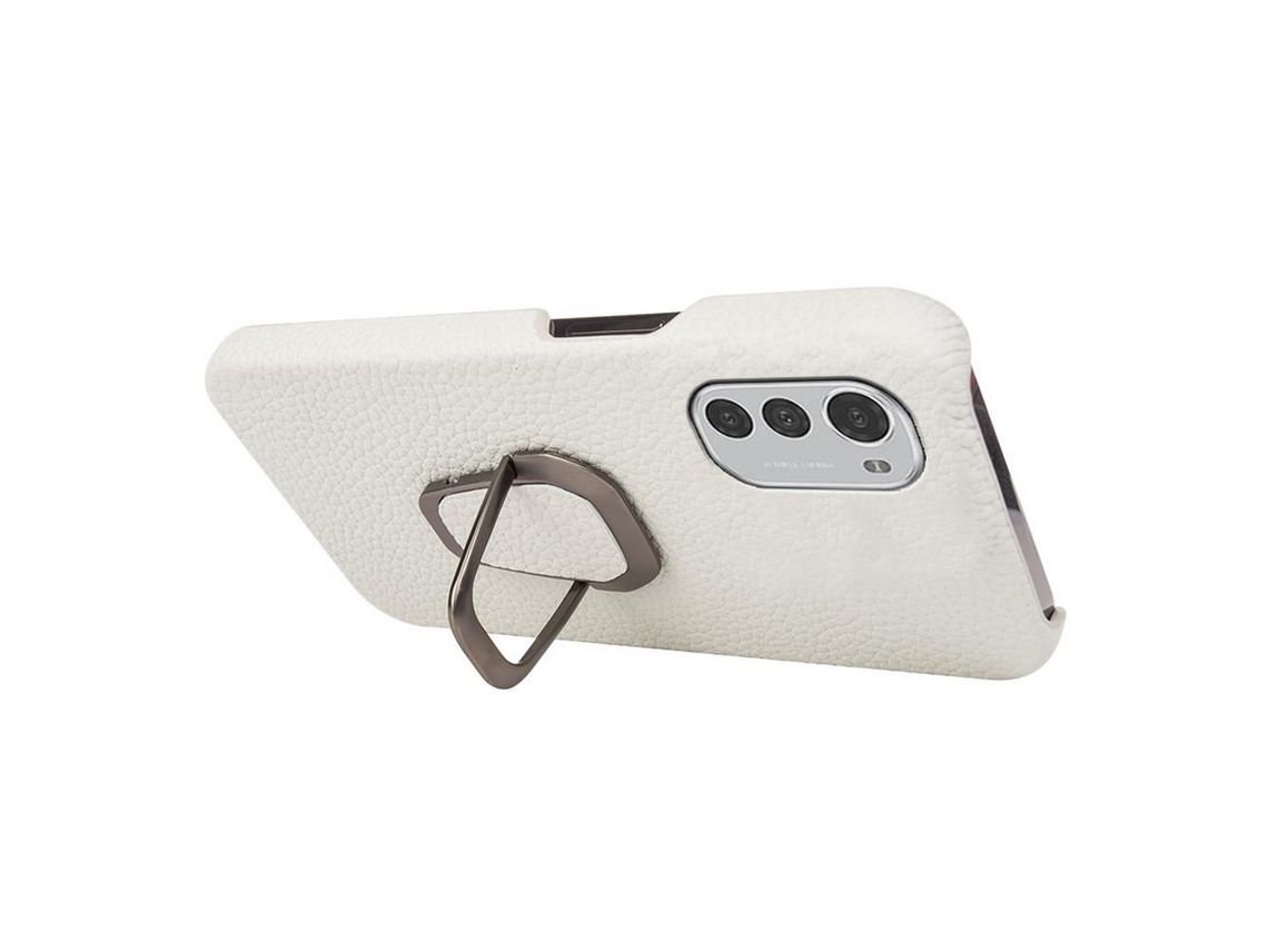 Capa para Moto E32 Pele Sintética Branco