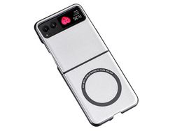 Capa para Motorola Pele Sintética Magnética Branco