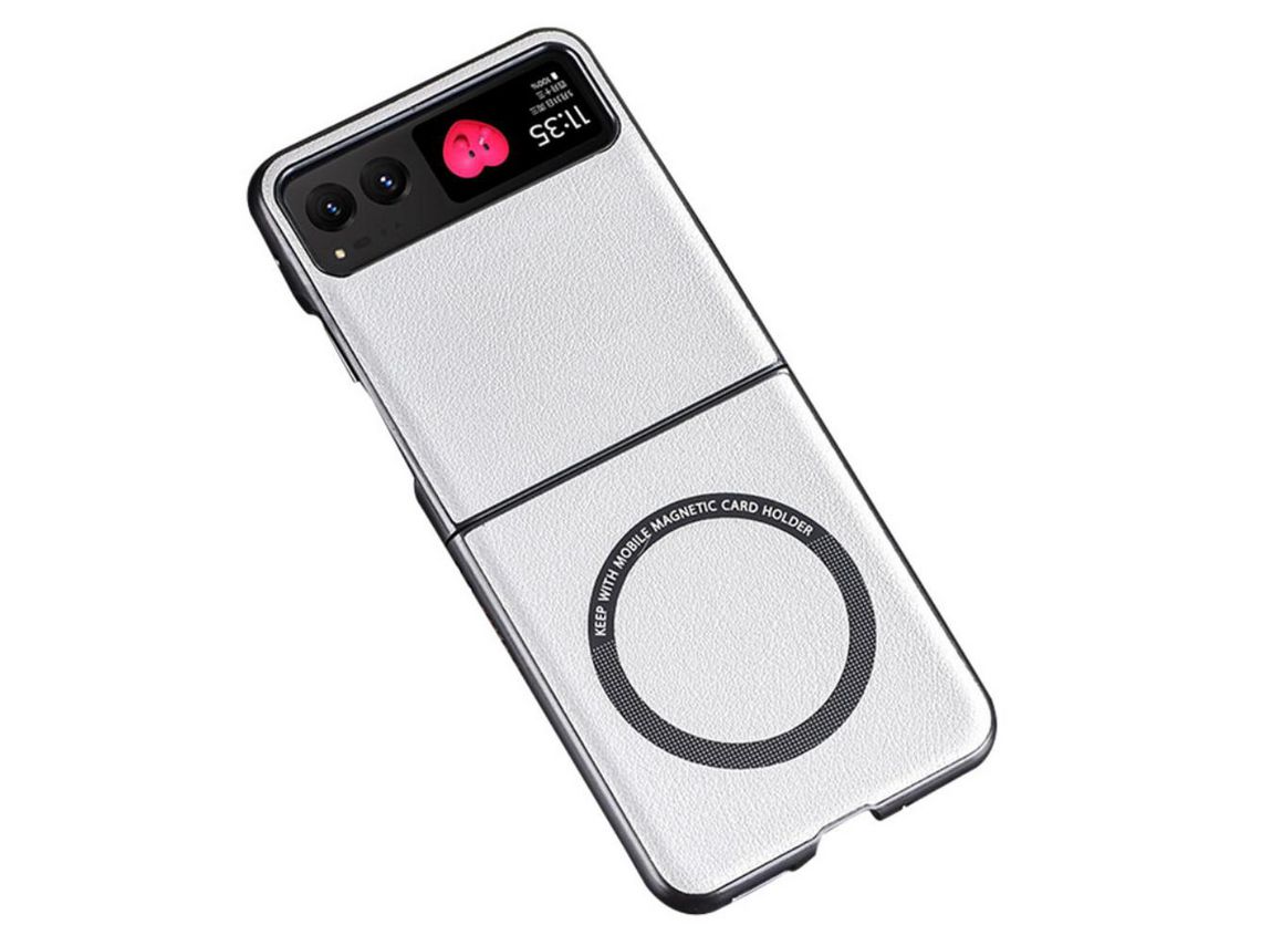 Capa para Motorola Pele Sintética Magnética Branco