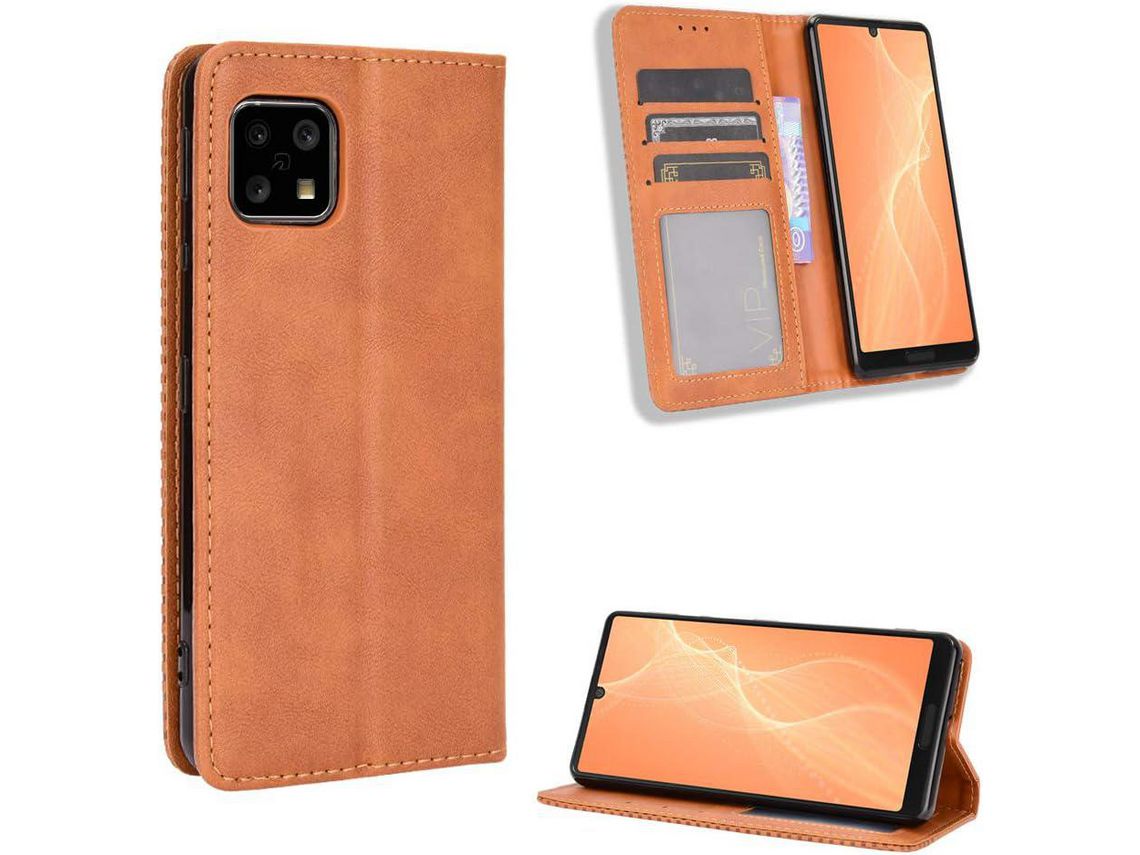 Capa para Sharp Aquos Sense4 HONGWE. Castanho