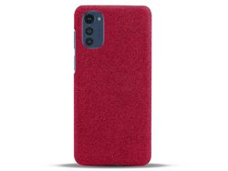 Capa para Moto E32 Pele Sintética Anti-Riscos Vermelho