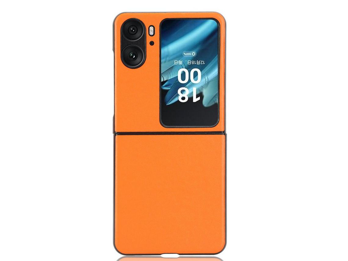 Capa para Oppo Pele Sintética Laranja