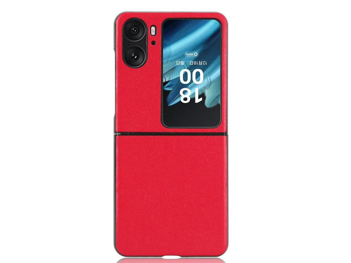 Capa para Oppo Pele Sintética Vermelho