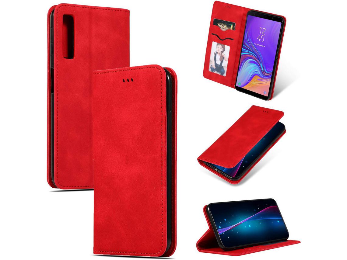 Capa Fólio para Samsung HONGWE. Pele Sintética Magnética Premium