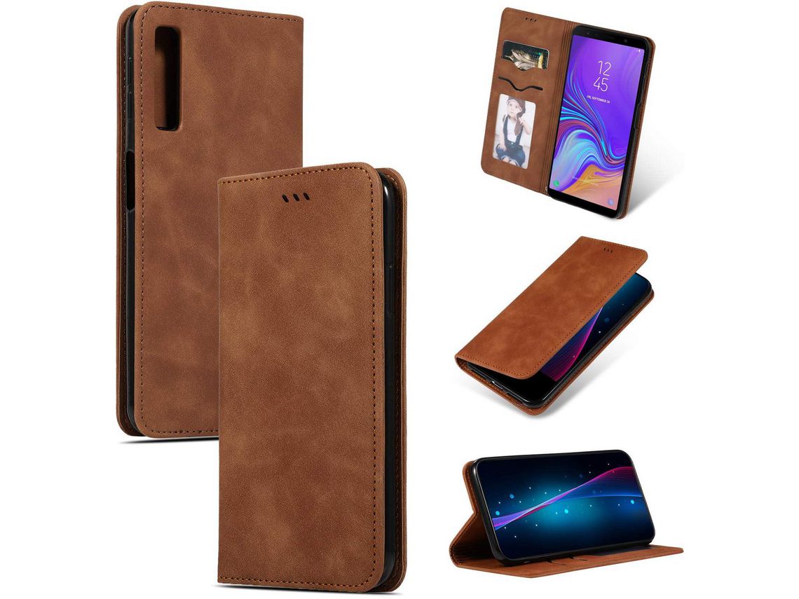 Capa Fólio para Samsung HONGWE. Pele Sintética Magnética Premium