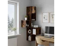 Vidaxl Estante De Canto De Parede Carvalho Fumado 48 X 48 X 120 Cm