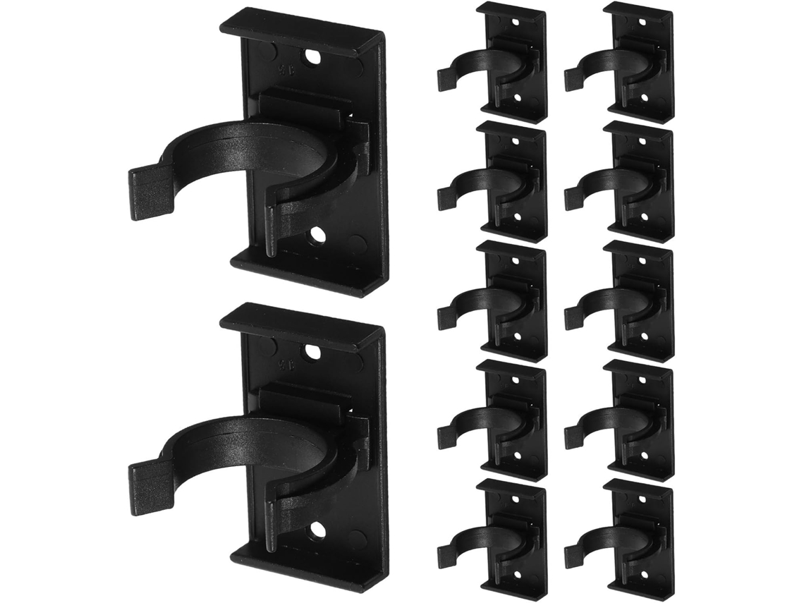 Protetores de plástico preto Kallory, pacote com 40 unidades, 25 mm de diâmetro externo, para instalação de hastes móveis.