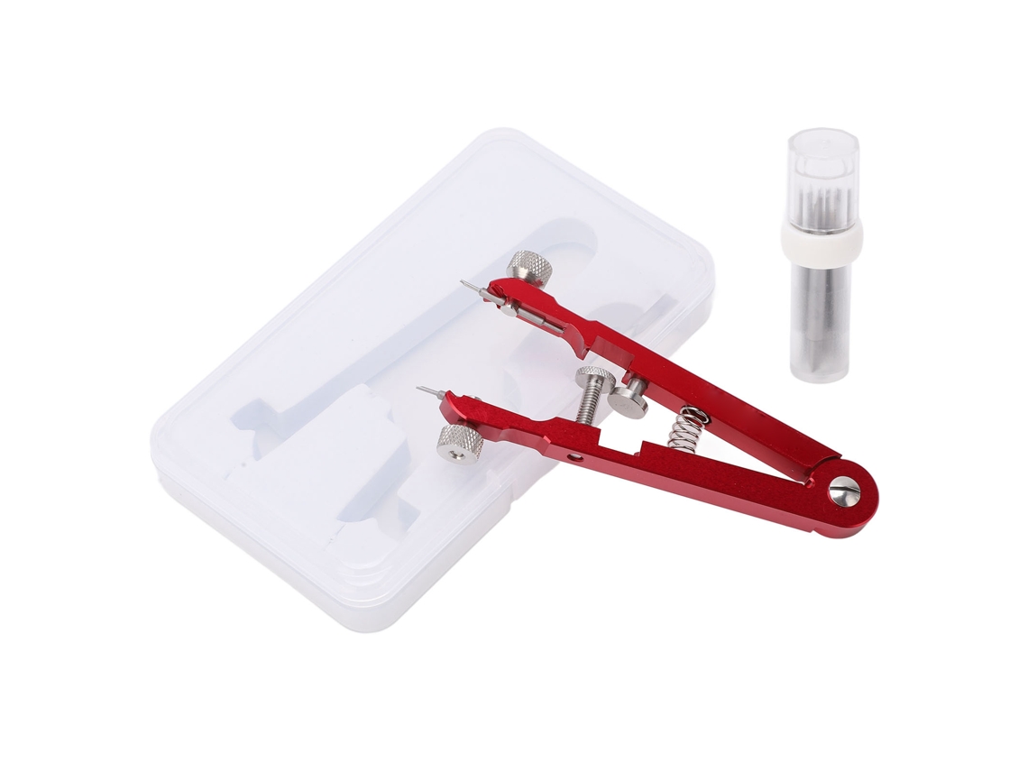 Pinzas Para Barras de Resort Reloj de Aleación De Aluminio En Forma De V Herramienta Para Quitar Pulsera de Reloj Rojo