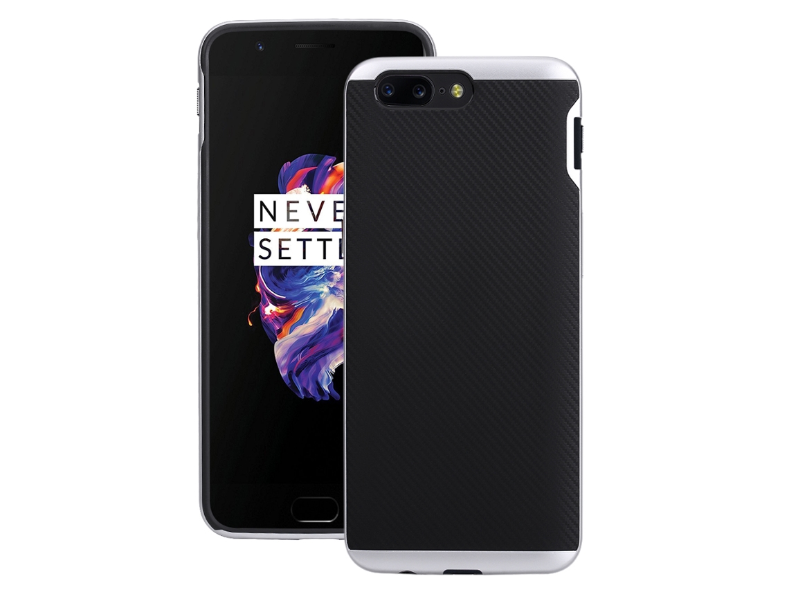 Capa LAXISCREED Oneplus 5 Anti choque Anti derrapante Prata