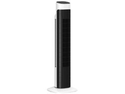 Ventilador Silencioso, Controlo Remoto, 3 Velocidades, 3 Modos, Oscilação 70°, Temporizador 7,5h, Branco e Preto PENGJIANG SHOP