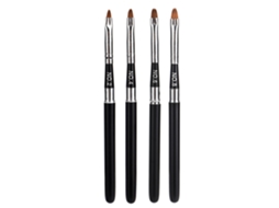 4 Peças/conjunto Pincéis Profissionais Para Arte De Unhas Lápis De Pintura Cabo Preto Ferramenta De Beleza Para Unhas
