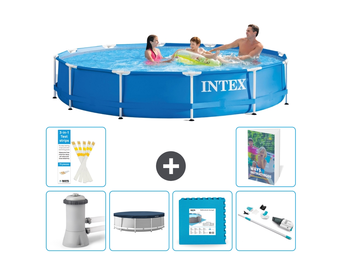 Intex Piscina Com Estrutura Redonda - 366x76 Cm - 7-peças S183