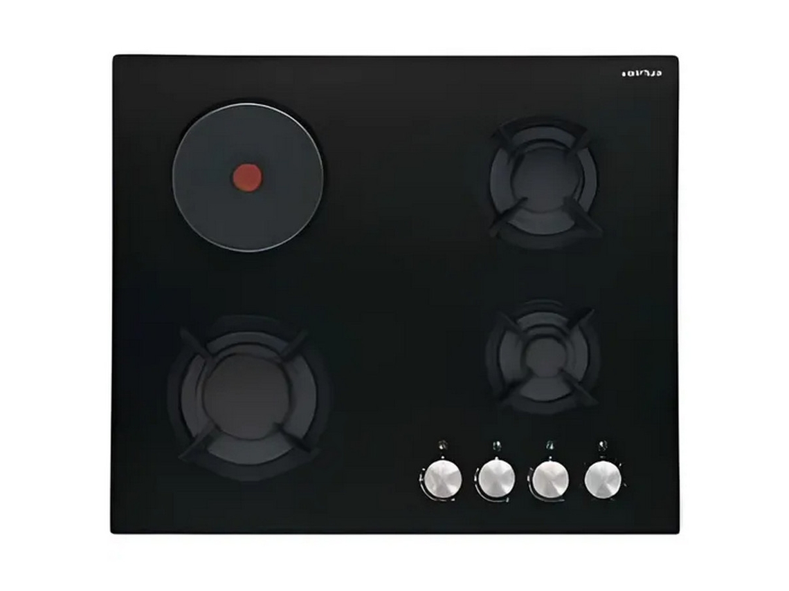 Placa de Gás e Discos Elétricos AIRLUX AV647HBK (Gás e Elétrica - 62 cm - Preto)