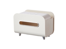 Caixa Dispensadora de Papel Toalha Facial, com Mola Interna, Anti derrapante, Abs, Azul, Retro