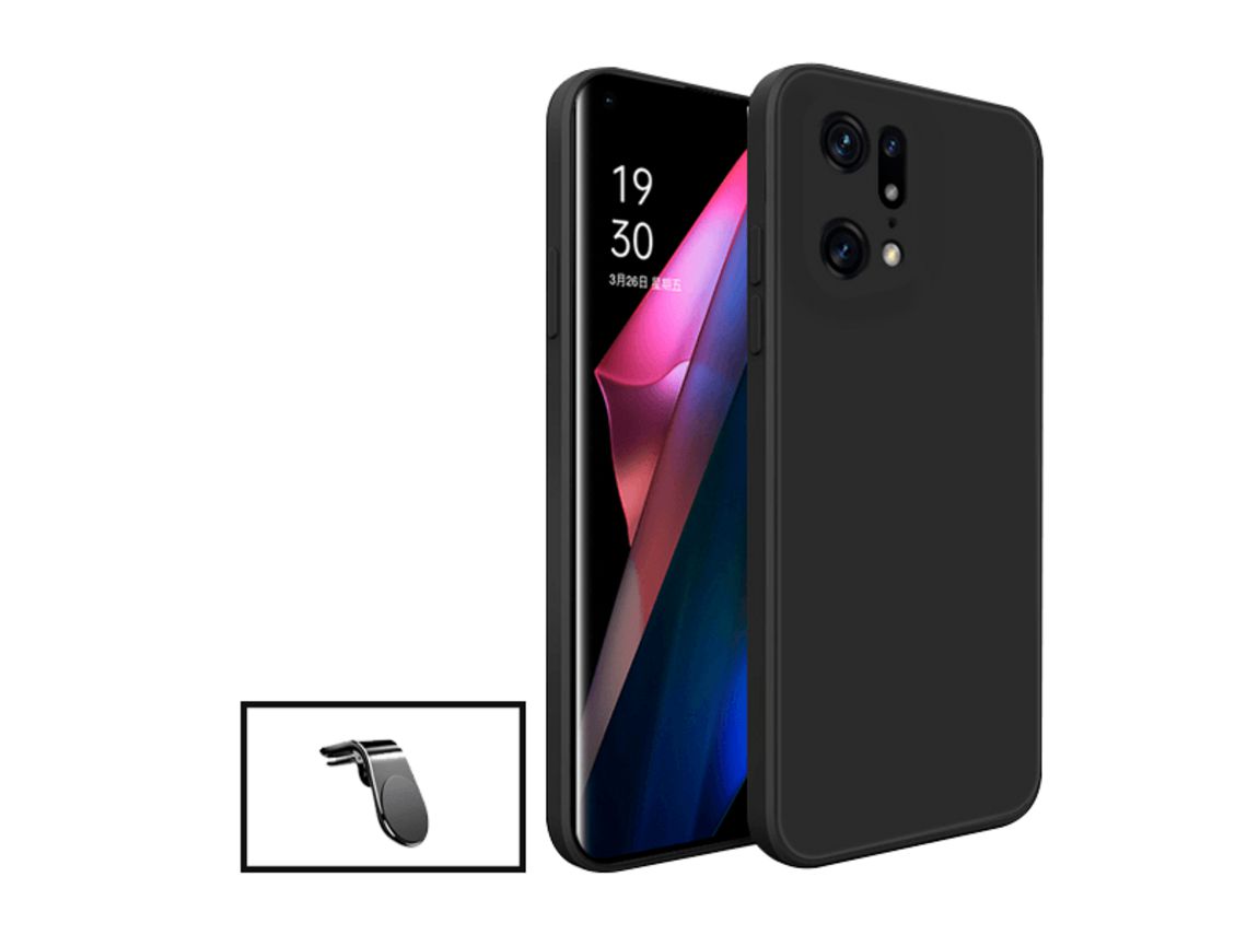 Capa para Oppo Find X5 Pro 5G PHONECARE Silicone Líquido Magnética Preto