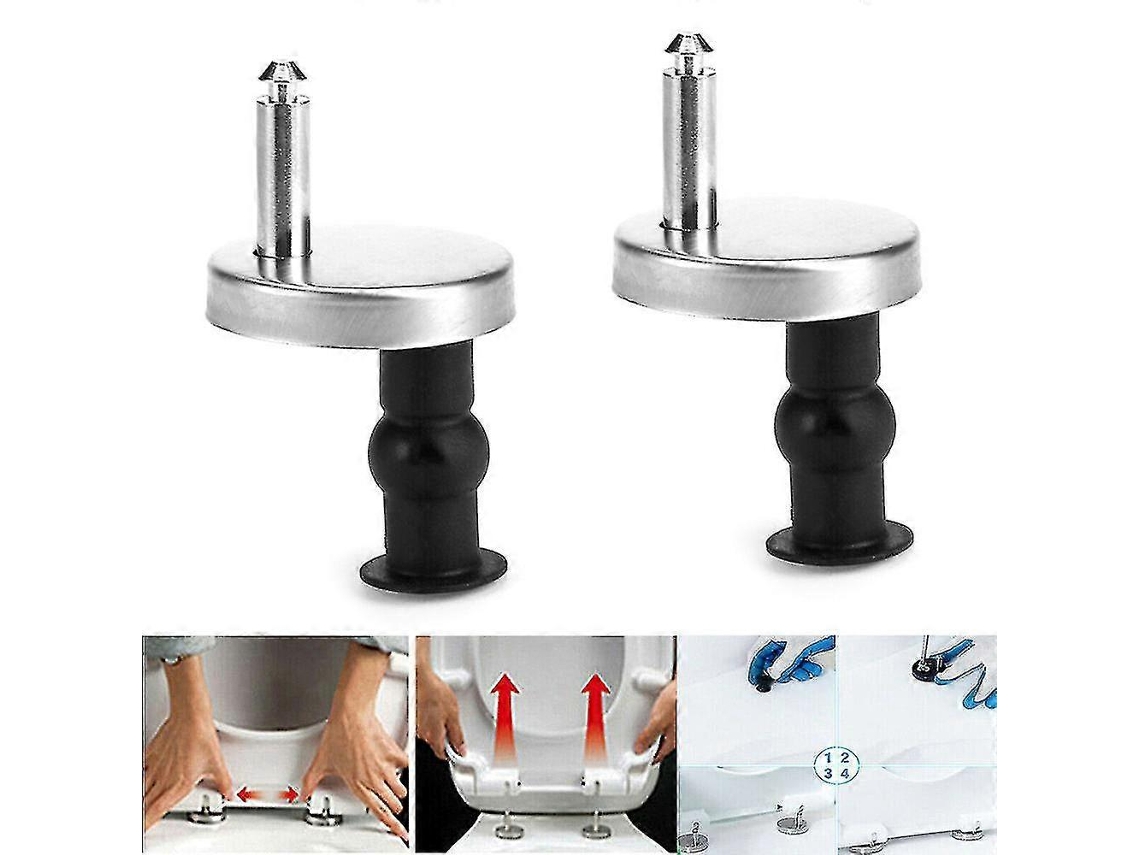 Acessório De Dobradiça Fixa Para Assento De Vaso Sanitário, Pacote Com 2 Dobradiças De Liberação Rápida Aquaforge