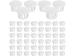 Conjunto De 100-tampas Decorativas Com Trava Para Orifícios Armário, Brancas