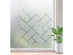 Película Para Janelas Com Textura De Malha Fosca, Adsorção Eletrostática Sem Adesivo, Proteção Uv E Antirreflexo, 45 X 200 Cm