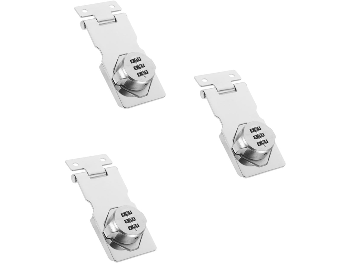 Conjunto De 3 Fechaduras Para Armários, Trava Segura Para Móveis, Lockers E Outros Itens.